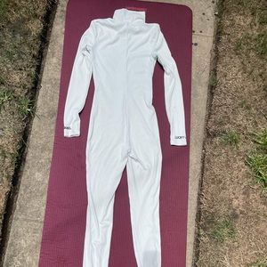 Long sleeve white turtleneck Jumpsuit